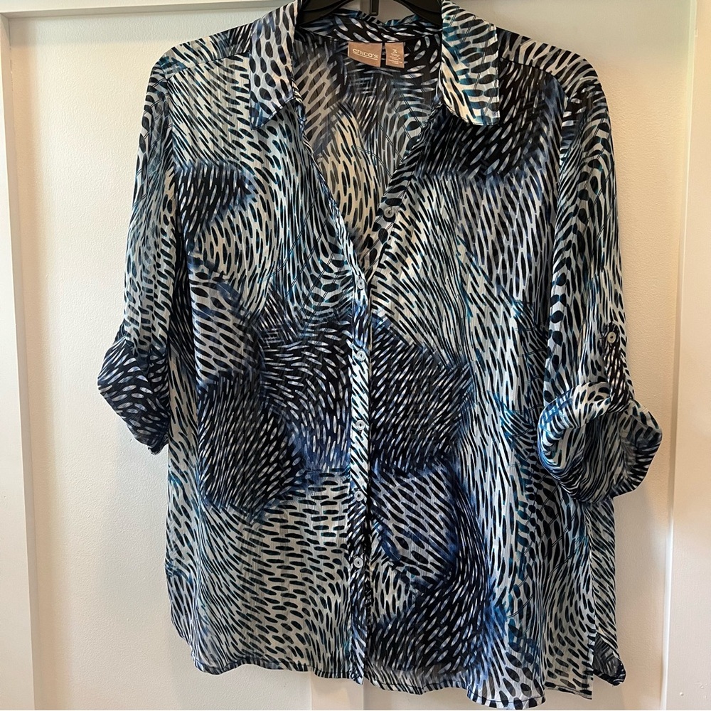 ✨💥CHICO’S BLOUSE BUNDLE💥✨•4 BLOUSES•SIZE 3-|size 16| - Picture 5 of 13